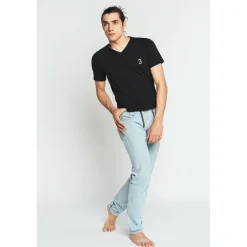 Homme Louisa Bracq T-shirt Col V*Black Basic Range - T-shirt col V