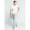 Homme Louisa Bracq T-shirt Col V*White Basic Range -  T-shirt col V